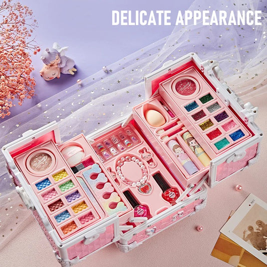 Kit maquillage enfants 49 pcs 👧💄 Maquillage lavable + malette 🎀✨ Parfait cadeau d’anniversaire 🎁