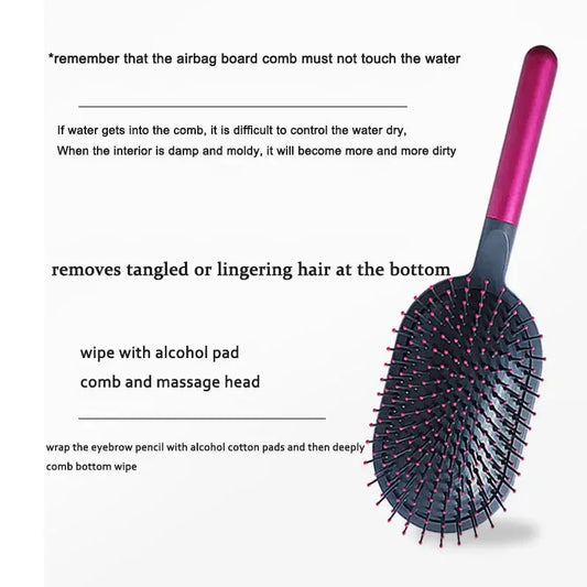 Nouvelle brosse à cheveux pour femmes 👩🦱✨ Brosse à coussin d’air pour massage du cuir chevelu, idéale pour démêler les cheveux mouillés ou bouclés 💆♀️ Parfaite pour le coiffage et le lissage en salon ou à la maison 💖