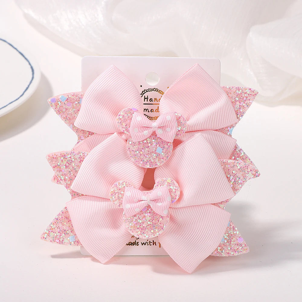 Lot de 2 pinces à cheveux nœud papillon de 10 cm pour petites filles 🎀 – Accessoire mignon à pois pour coiffure, fête ou quotidien.