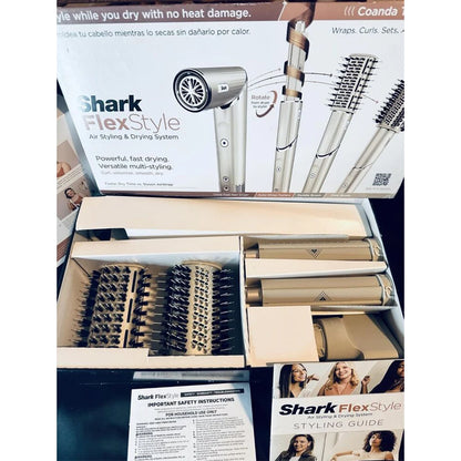 Sèche-cheveux et styler Shark FlexStyle HD430 💨✨ Système ionique négatif – brosse puissante & multi-styler avec boucleurs auto-enroulants pour un coiffage rapide et soyeux.