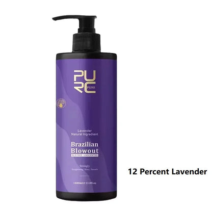 Traitement lissant à la kératine 0 % / 5 % / 8 % / 12 % pour cheveux bouclés et crépus – Soin lissant et nourrissant professionnel brésilien, produit de salon 1000 ml