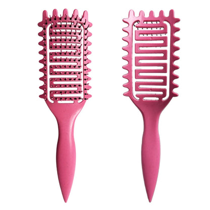Brosse coiffante spéciale boucles – Brosse creuse à poils de sanglier pour démêler, définir et structurer les boucles. Peigne idéal pour cheveux emmêlés et outils de mise en forme des boucles.