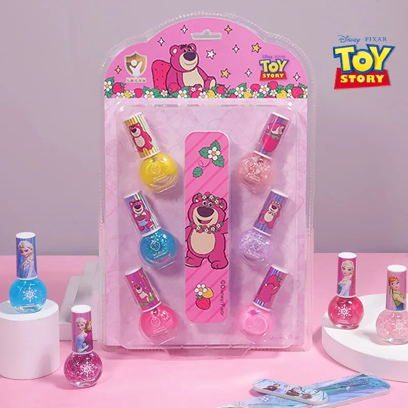 🎀 Coffret de Vernis à Ongles Enfants Disney Frozen ❄️ Set de jeu magique avec vernis à ongles inspiré de La Reine des Neiges, Blanche-Neige et Sofia ! 👑 Parfait comme cadeau d’anniversaire pour les petites princesses. 💅✨