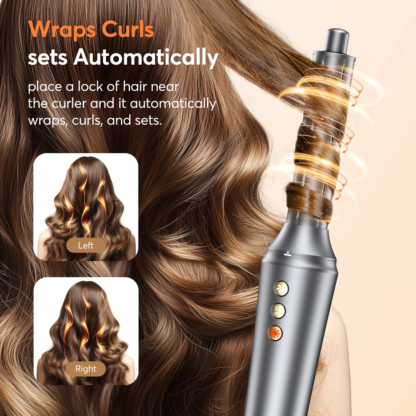 5-in-1 Hair Dryer 160000 rpm High-Speed Hair Styler for Quick Drying Multi Hair Styler with Automatic Air Curling Iron for women