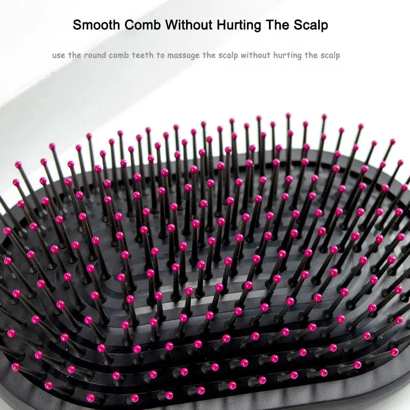 Nouvelle brosse à cheveux pour femmes 👩‍🦱✨ Brosse à coussin d’air pour massage du cuir chevelu, idéale pour démêler les cheveux mouillés ou bouclés 💆‍♀️ Parfaite pour le coiffage et le lissage en salon ou à la maison 💖