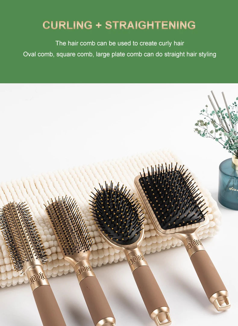 Brosse à cheveux CALIYI à coussin d’air 💆‍♀️ Brosse de massage du cuir chevelu – Démêlante, antistatique et idéale pour le salon ou le SPA ✨ Forme ovale et ronde, parfaite pour un coiffage doux et sans frisottis 💖