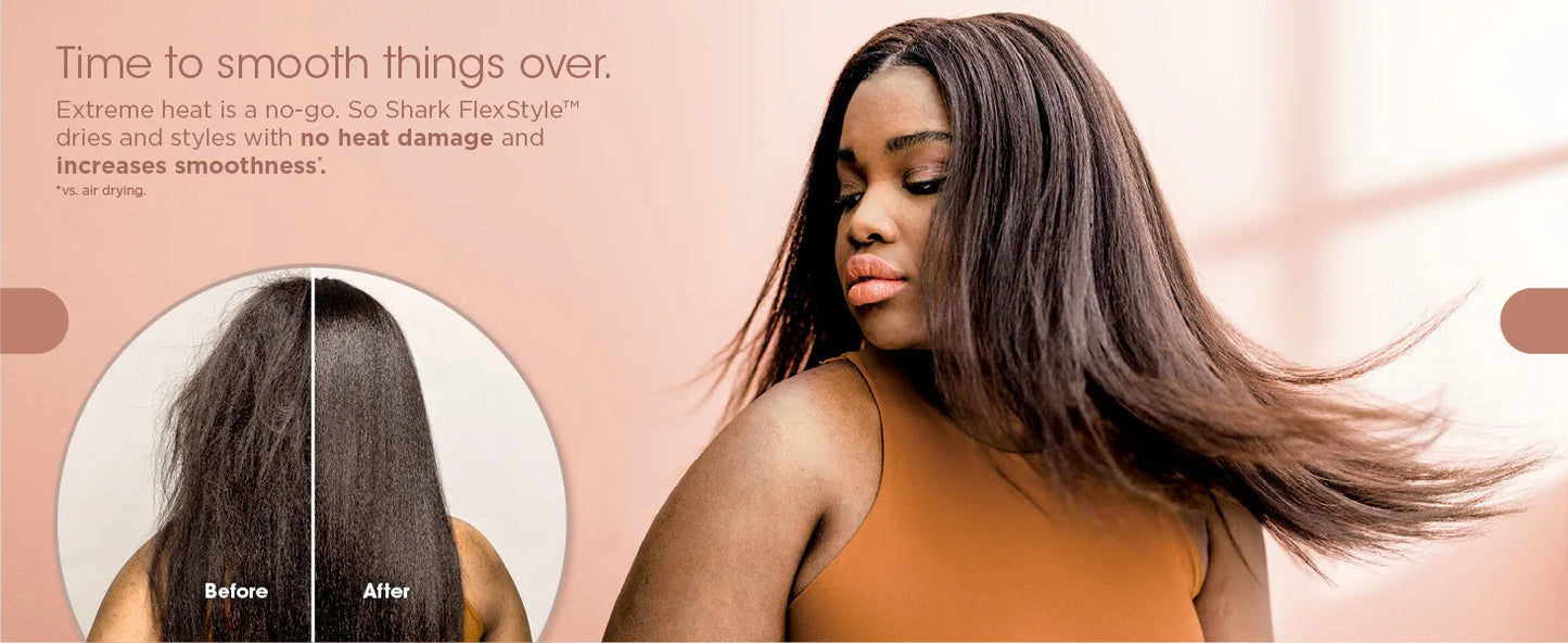 Sèche-cheveux et styler Shark FlexStyle HD430 💨✨ Système ionique négatif – brosse puissante & multi-styler avec boucleurs auto-enroulants pour un coiffage rapide et soyeux.