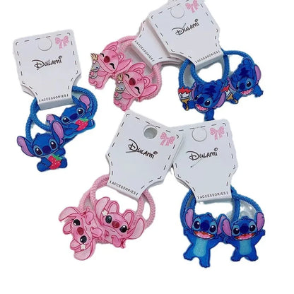 1/5/10 pcs Bandeaux cheveux Disney Lilo & Stitch 🎀 – Élastiques et pinces à cheveux kawaii en forme de Stitch 🩵 Accessoires mignons pour filles, parfaits comme cadeau ou jouet !