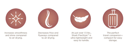 Sèche-cheveux et styler Shark FlexStyle HD430 💨✨ Système ionique négatif – brosse puissante & multi-styler avec boucleurs auto-enroulants pour un coiffage rapide et soyeux.