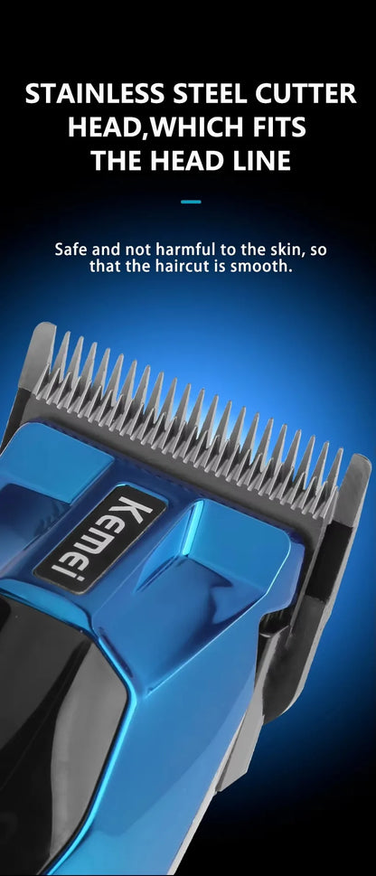 Tondeuse Kemei Professionnelle – Tondeuse rechargeable pour cheveux et barbe 0 mm, sans fil, modèle KM-8559