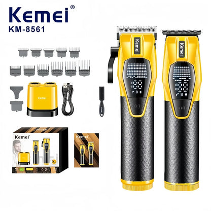 Tondeuse Kemei Professionnelle – Tondeuse rechargeable pour cheveux et barbe 0 mm, sans fil, modèle KM-8559