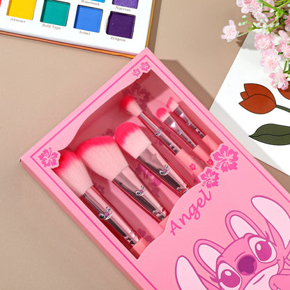 ✨ Set de 6 pinceaux roses Stitch trop mignons 💗🧸 – Pinceaux en bois pour fards à paupières 🎨, livré dans une jolie boîte cadeau 🎁 – Le choix parfait pour offrir ou se faire plaisir ! 🌟