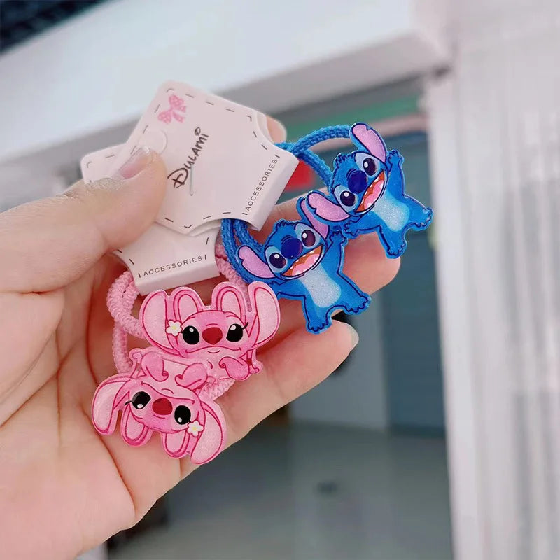 1/5/10 pcs Bandeaux cheveux Disney Lilo & Stitch 🎀 – Élastiques et pinces à cheveux kawaii en forme de Stitch 🩵 Accessoires mignons pour filles, parfaits comme cadeau ou jouet !