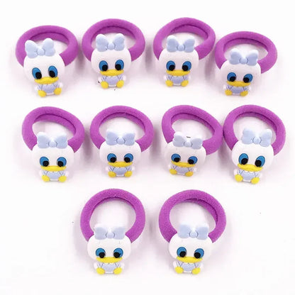 🎀 Lot de 10 pinces à cheveux Disney Mickey & Minnie 🎀 Pinces en PVC avec nœud à pois, style cartoon. Accessoires adorables pour filles — parfaits pour offrir ou compléter une tenue ! 💖