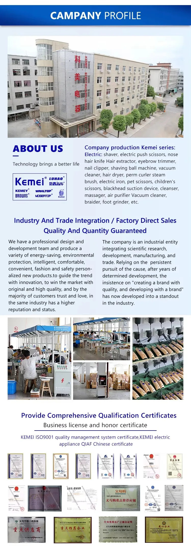 Tondeuse Kemei Professionnelle – Tondeuse rechargeable pour cheveux et barbe 0 mm, sans fil, modèle KM-8559