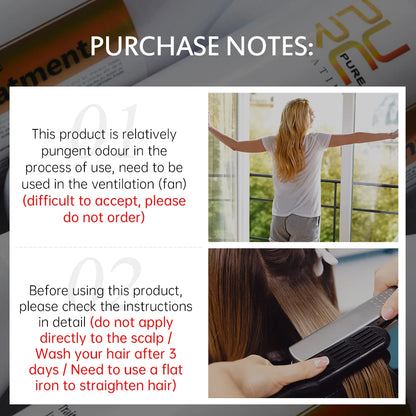 Traitement Lissant à la Kératine PURC 1000ml – Soin Professionnel Brésilien pour Cheveux Bouclés et F