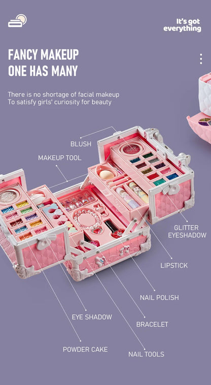 Kit maquillage enfants 49 pcs 👧💄 Maquillage lavable + malette 🎀✨ Parfait cadeau d’anniversaire 🎁