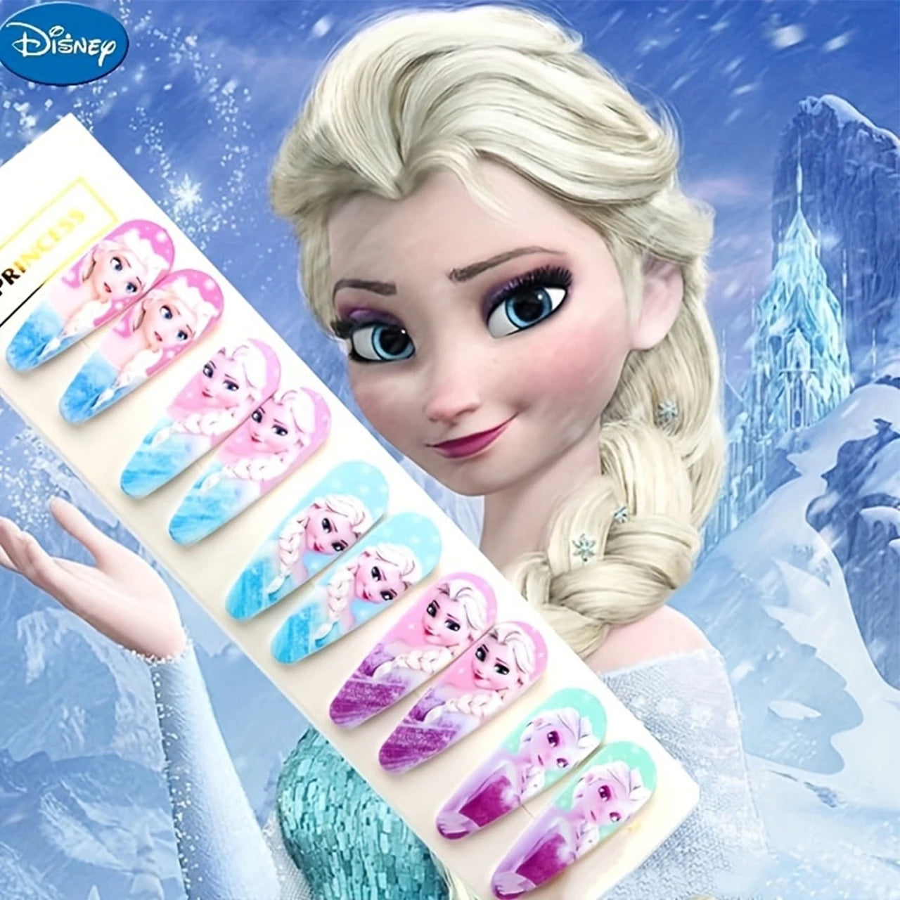 10pcs Disney Elsa Princess Hair Clip Set, Cute Princess Bangs Clips Hair Accessories, Perfect For Gifts
