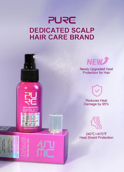 PURC Heat Protection Spray Smoothing Anti Frizz Dry Hair Scalp Treatment Hair Care Products for Women