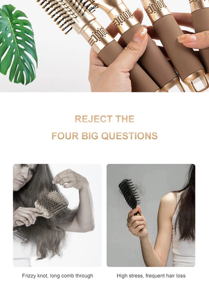 Brosse à cheveux CALIYI à coussin d’air 💆‍♀️ Brosse de massage du cuir chevelu – Démêlante, antistatique et idéale pour le salon ou le SPA ✨ Forme ovale et ronde, parfaite pour un coiffage doux et sans frisottis 💖