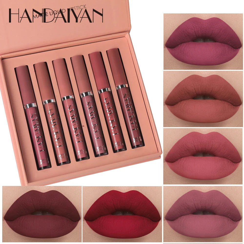 💄 Coffret HANDAIYAN – 6 Rouges à Lèvres Mat Longue Tenue 💋
Couleur intense, anti-transfert et résistante toute la journée ✨