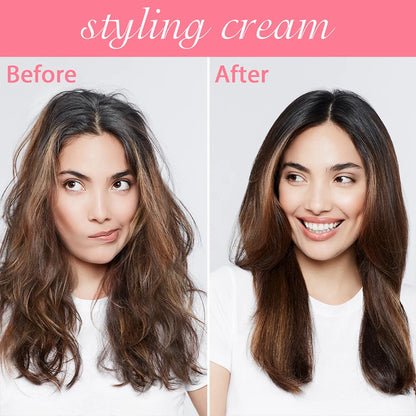 Spray Thermoprotecteur & Crème Coiffante — Protection Chaleur et UV, Soin Styling pour Cheveux Lisses et Bouclés