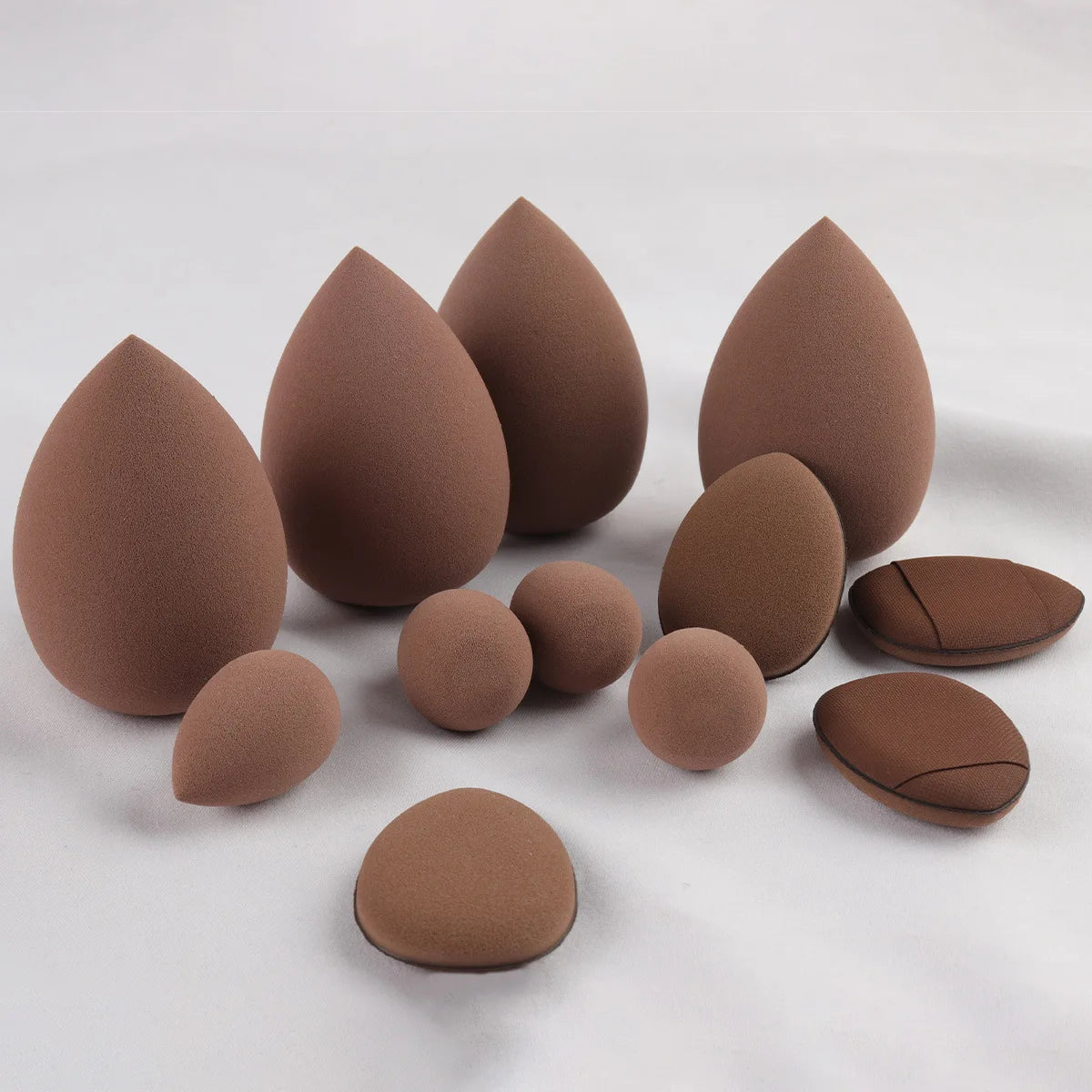 56-Piece Make up Brush Set (chocolate)- Full Face Cosmetics Kit , Eyeshadow Blending Brushes & Beauty Sponge  make up brushes