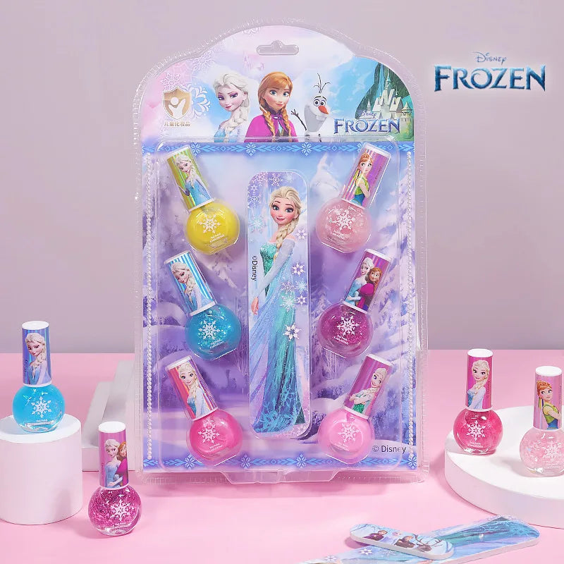 🎀 Coffret de Vernis à Ongles Enfants Disney Frozen ❄️ Set de jeu magique avec vernis à ongles inspiré de La Reine des Neiges, Blanche-Neige et Sofia ! 👑 Parfait comme cadeau d’anniversaire pour les petites princesses. 💅✨