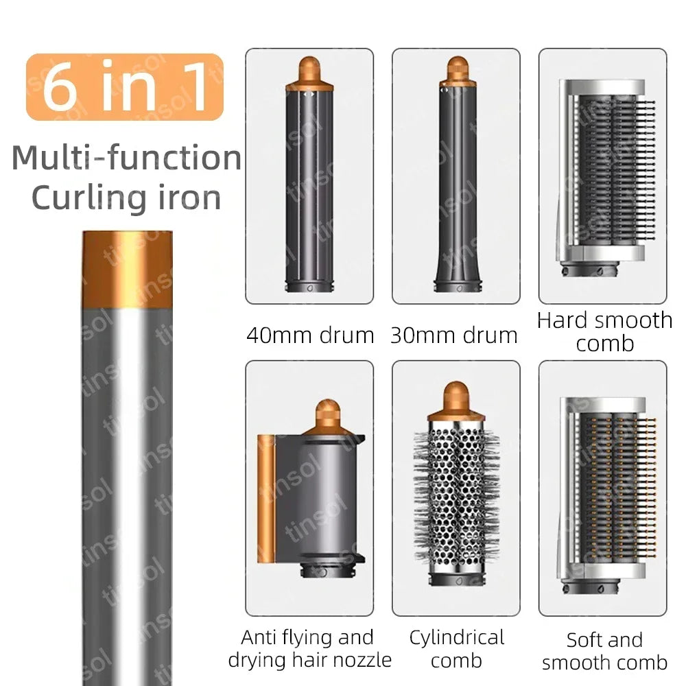 ✨ Ensemble de coiffure 6-en-1 ✨ Sèche-cheveux multifonction avec fers à boucler, lisseur et brosse soufflante — pour un résultat digne d’un salon, directement à la maison 💁‍♀️💨