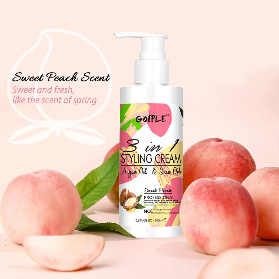 Spray Thermoprotecteur & Crème Coiffante — Protection Chaleur et UV, Soin Styling pour Cheveux Lisses et Bouclés