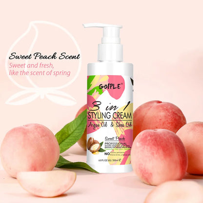 Spray Thermoprotecteur & Crème Coiffante — Protection Chaleur et UV, Soin Styling pour Cheveux Lisses et Bouclés