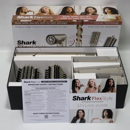 Sèche-cheveux et styler Shark FlexStyle HD430 💨✨ Système ionique négatif – brosse puissante & multi-styler avec boucleurs auto-enroulants pour un coiffage rapide et soyeux.