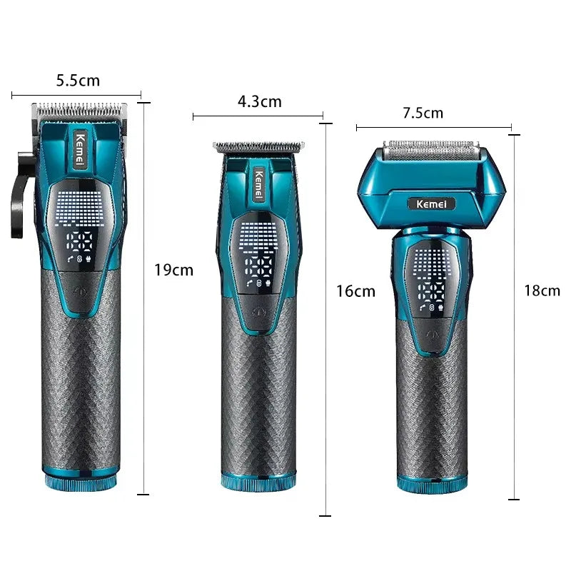 Tondeuse Kemei Professionnelle – Tondeuse rechargeable pour cheveux et barbe 0 mm, sans fil, modèle KM-8559