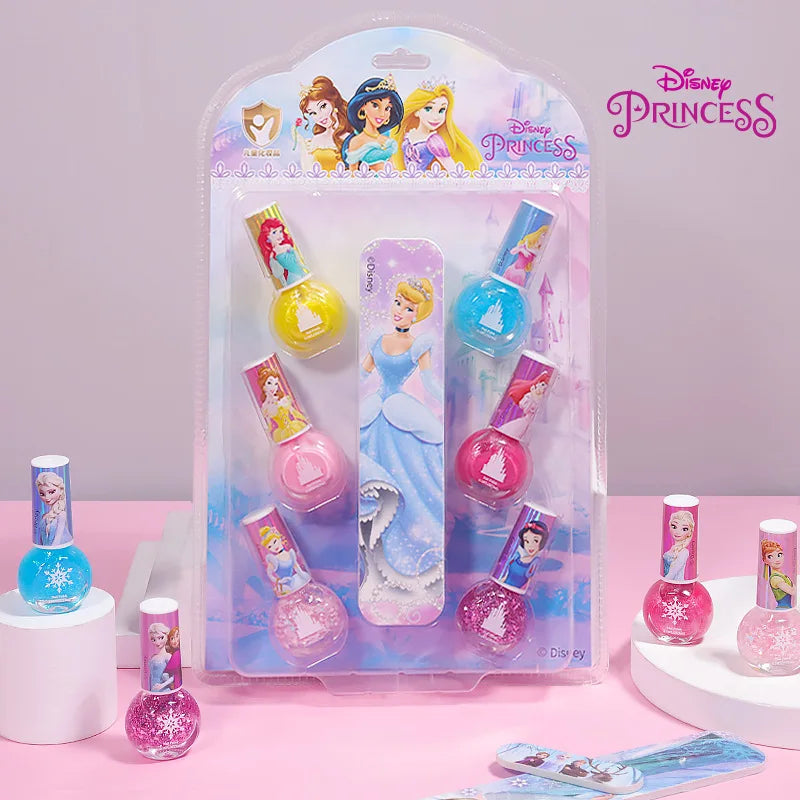 🎀 Coffret de Vernis à Ongles Enfants Disney Frozen ❄️ Set de jeu magique avec vernis à ongles inspiré de La Reine des Neiges, Blanche-Neige et Sofia ! 👑 Parfait comme cadeau d’anniversaire pour les petites princesses. 💅✨