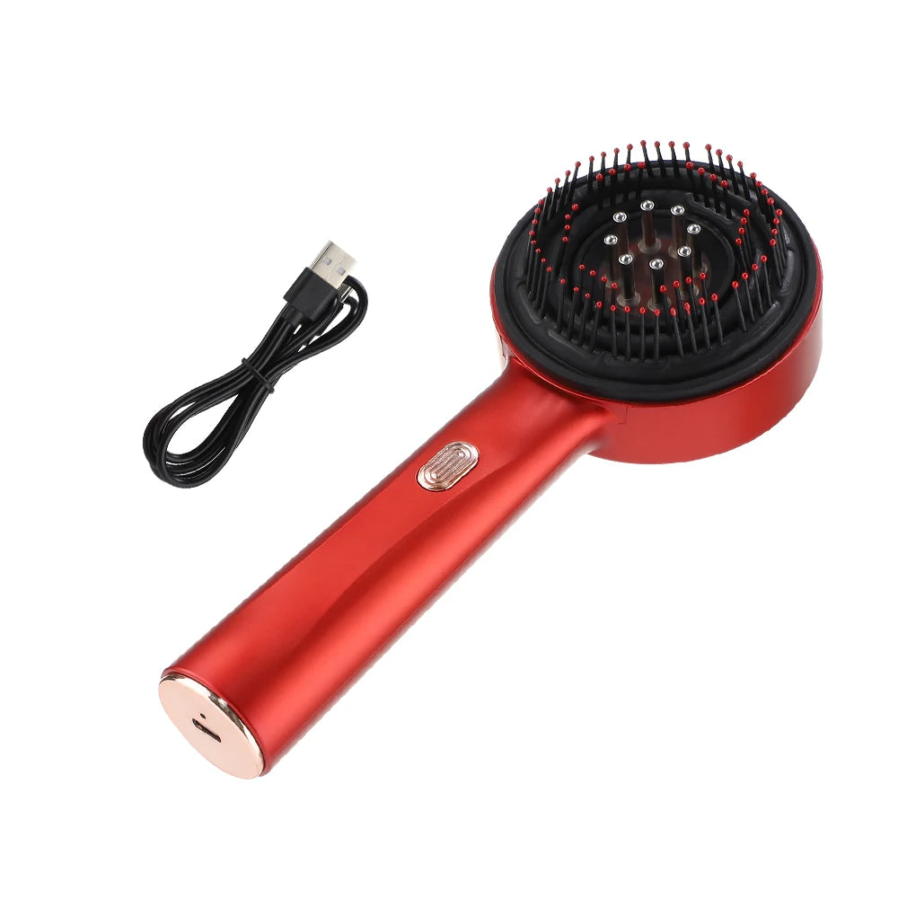 Brosse Électrique de Repousse Capillaire avec Lumière Infrarouge – Appareil de Massage du Cuir Chevelu par Acupression, Anti-Chute de Cheveux et Peigne Massant Stimulateur