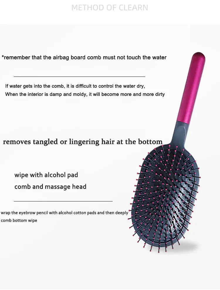 Nouvelle brosse à cheveux pour femmes 👩‍🦱✨ Brosse à coussin d’air pour massage du cuir chevelu, idéale pour démêler les cheveux mouillés ou bouclés 💆‍♀️ Parfaite pour le coiffage et le lissage en salon ou à la maison 💖