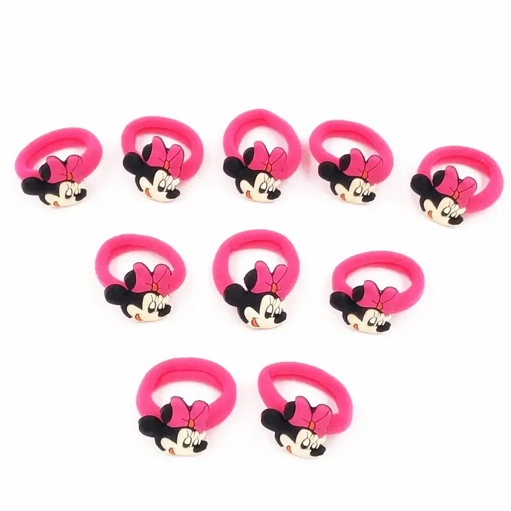 🎀 Lot de 10 pinces à cheveux Disney Mickey & Minnie 🎀 Pinces en PVC avec nœud à pois, style cartoon. Accessoires adorables pour filles — parfaits pour offrir ou compléter une tenue ! 💖