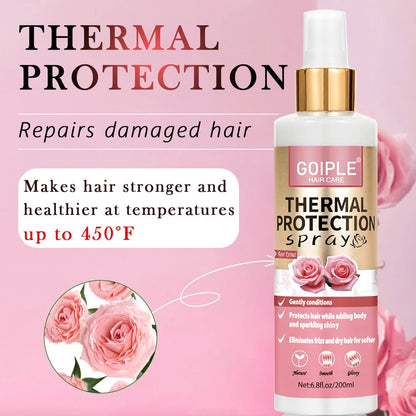Spray Thermoprotecteur & Crème Coiffante — Protection Chaleur et UV, Soin Styling pour Cheveux Lisses et Bouclés