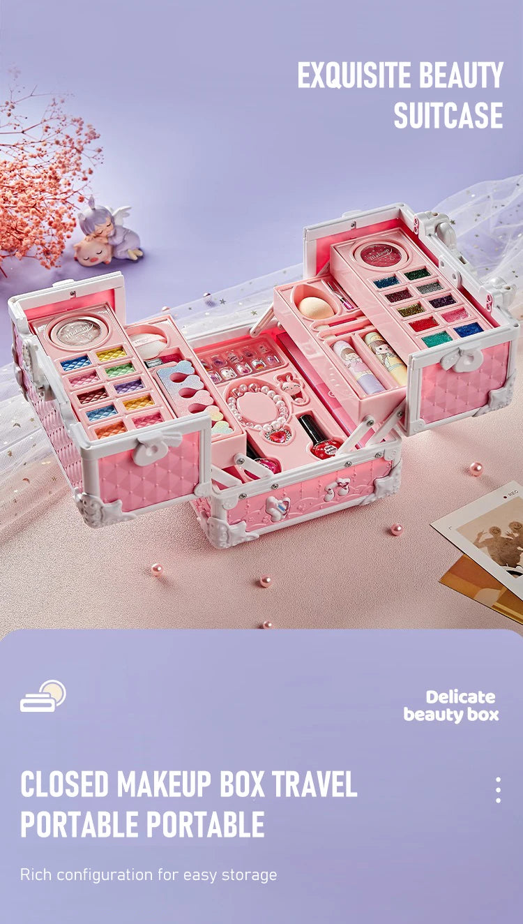 Kit maquillage enfants 49 pcs 👧💄 Maquillage lavable + malette 🎀✨ Parfait cadeau d’anniversaire 🎁