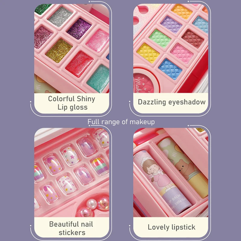 Kit maquillage enfants 49 pcs 👧💄 Maquillage lavable + malette 🎀✨ Parfait cadeau d’anniversaire 🎁