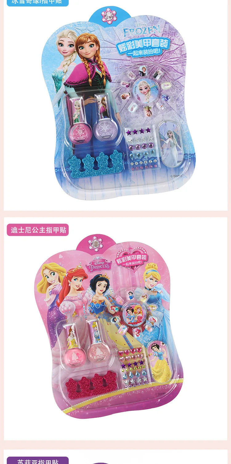🎀 Coffret de Vernis à Ongles Enfants Disney Frozen ❄️ Set de jeu magique avec vernis à ongles inspiré de La Reine des Neiges, Blanche-Neige et Sofia ! 👑 Parfait comme cadeau d’anniversaire pour les petites princesses. 💅✨