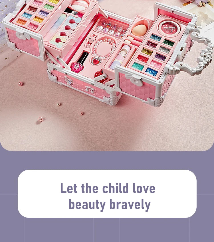 Kit maquillage enfants 49 pcs 👧💄 Maquillage lavable + malette 🎀✨ Parfait cadeau d’anniversaire 🎁