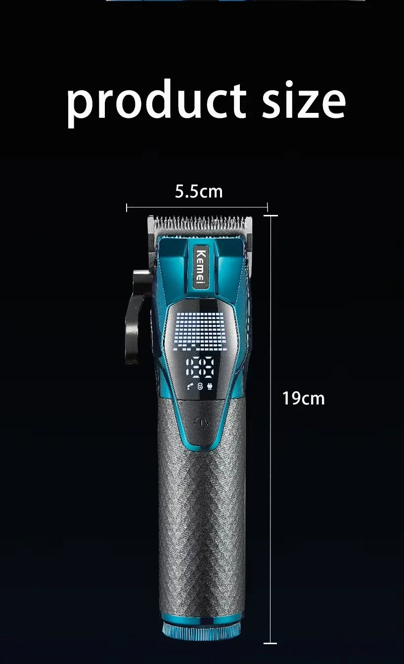 Tondeuse Kemei Professionnelle – Tondeuse rechargeable pour cheveux et barbe 0 mm, sans fil, modèle KM-8559