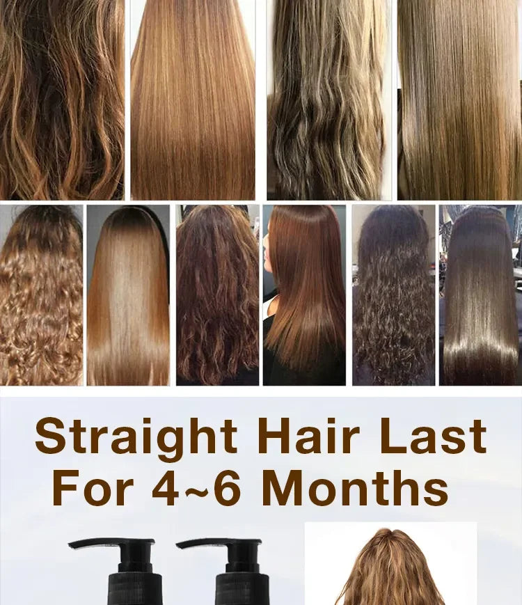 PURC Crème Lissante pour Cheveux Bouclés – Traitement à la Kératine Brésilienne Professionnel 12% à la Lavande, Soin Lissant et Nourrissant pour Salon