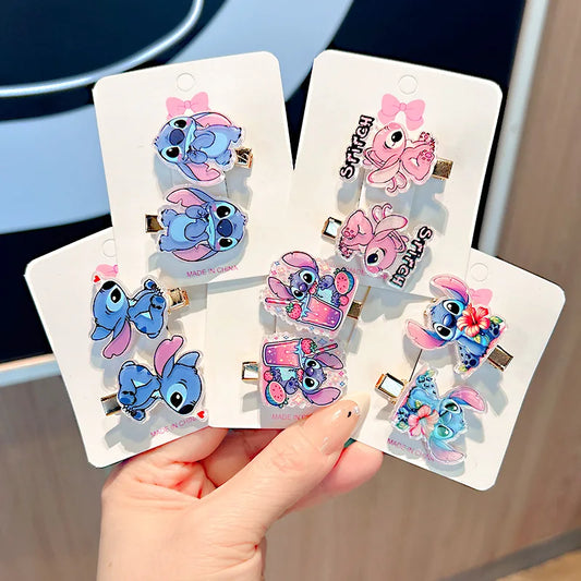 Barrette pour filles Lilo & Stitch 🎀 – Accessoire cheveux mignon aux couleurs bonbon 🍬, style cartoon pour enfants 👧. Parfait comme bijou de cheveux.