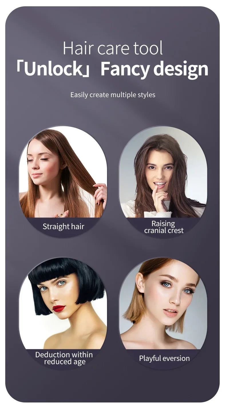 👉 brosse lissant électrique LCD USB, chauffant en céramique, sans fil et portable 💇‍♀️✨. Équipé d’ions négatifs, il offre un coiffage doux et brillant. Rechargeable, il se transforme en brosse lissante pratique et efficace où que vous soyez 🔋🌟.