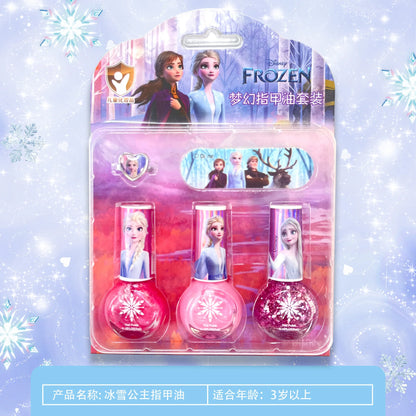 🎀 Coffret de Vernis à Ongles Enfants Disney Frozen ❄️ Set de jeu magique avec vernis à ongles inspiré de La Reine des Neiges, Blanche-Neige et Sofia ! 👑 Parfait comme cadeau d’anniversaire pour les petites princesses. 💅✨