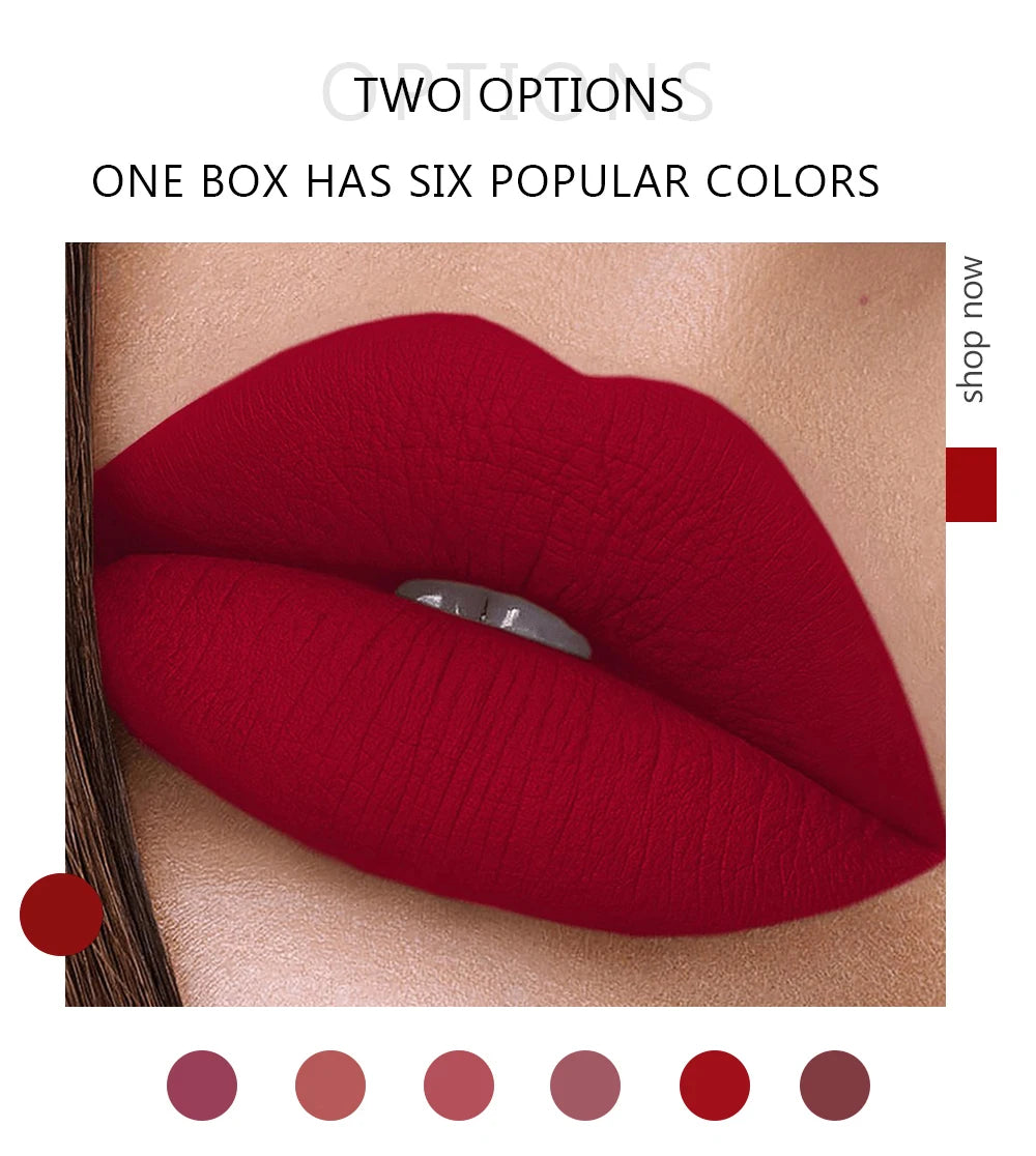 💄 Coffret HANDAIYAN – 6 Rouges à Lèvres Mat Longue Tenue 💋
Couleur intense, anti-transfert et résistante toute la journée ✨