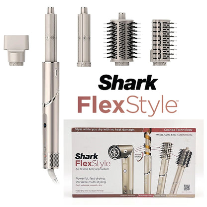 Sèche-cheveux et styler Shark FlexStyle HD430 💨✨ Système ionique négatif – brosse puissante & multi-styler avec boucleurs auto-enroulants pour un coiffage rapide et soyeux.