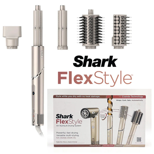 Sèche-cheveux et styler Shark FlexStyle HD430 💨✨ Système ionique négatif – brosse puissante & multi-styler avec boucleurs auto-enroulants pour un coiffage rapide et soyeux.